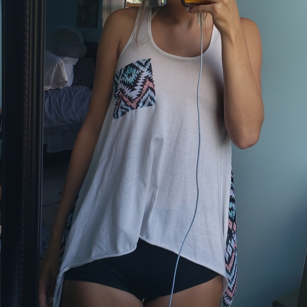 Patterned Razor Back Tank